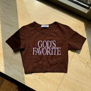 Praying Brown 'God's Favorite' T-Shirt